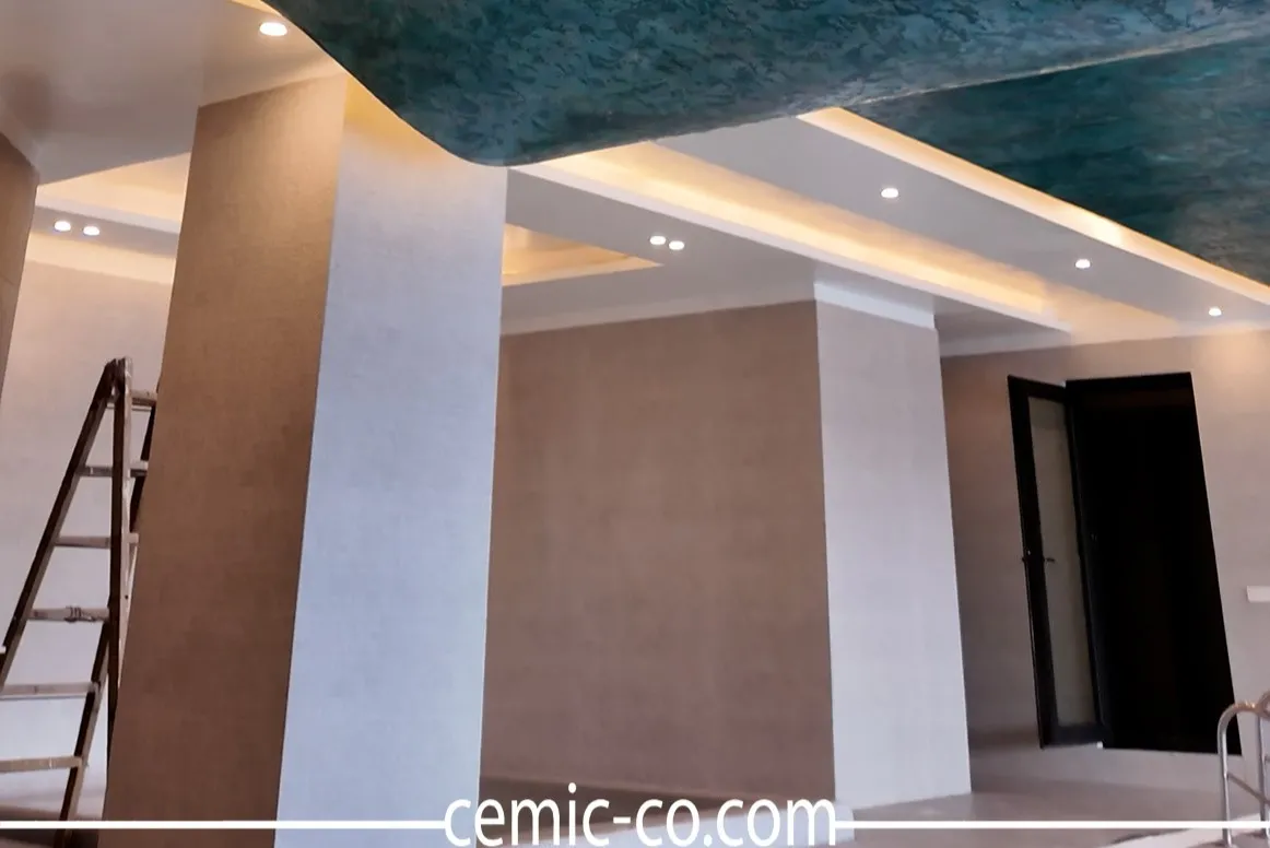   پروژه میکروسمنت سقف استخر ویلا 