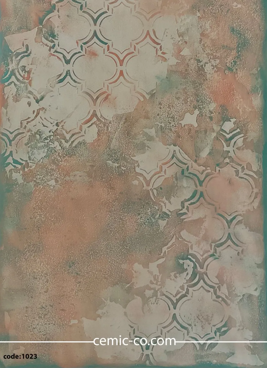 میکروسمنت بافت مراکشی تلفیق با شابلون